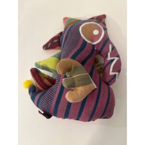 Handmade Yabal Handicrafts Cotton Striped‎ Double Sided Seahorse Plush Toy 9"